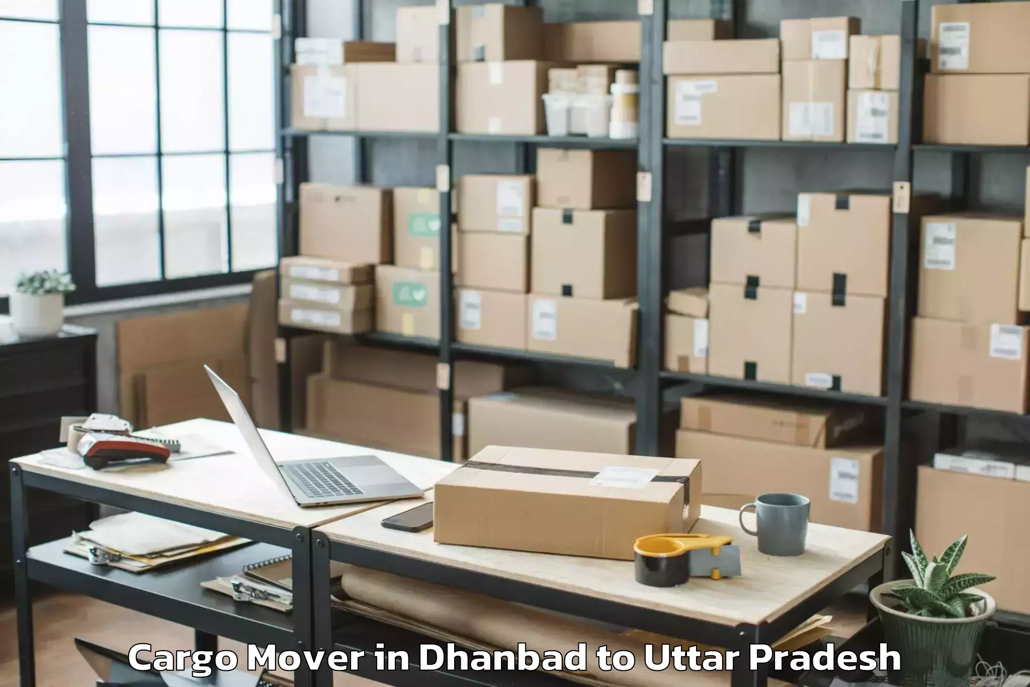 Book Dhanbad to Monad University Hapur Cargo Mover